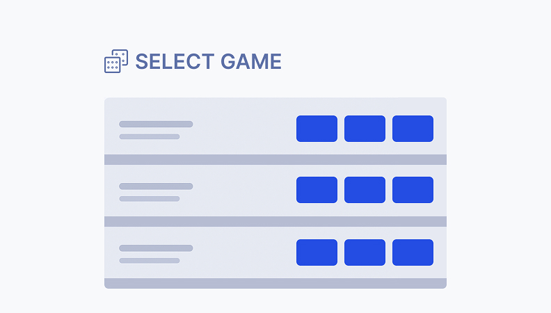 Step 3: Encontrar o JetX no catálogo de jogos.